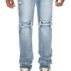 Men's Stacked Fit Raw Edge Distressed Denim Jeans -Victorious 0000 DL1483 INDIGO 1