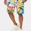 Swirl Tie Dye Cotton Shorts -Victorious 0000 JS57 MTI 1