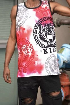 Men's Multicolor King Tiger Tank Top 17 Men's Multicolor King Tiger Tank Top -Victorious 0000s 0002 TT100 KOIFISH 3