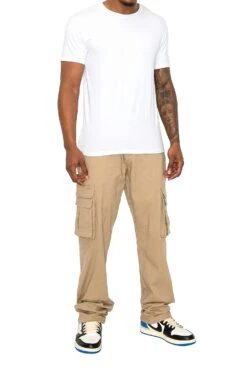 Men's Baggy Relaxed Fit Multiple Pocket Cargo Pants -Victorious 0001 DL1479 KHAKI 2