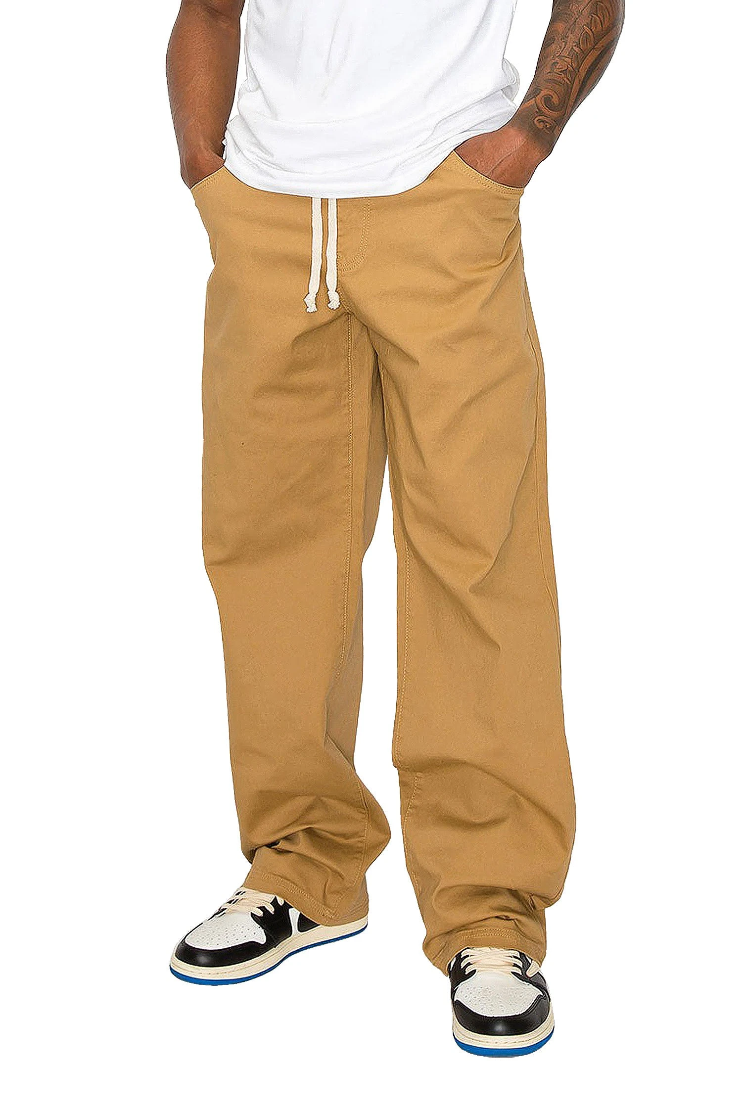 Men's Essential Baggy Fit Open Bottom Jogger Pants 3 Men's Essential Baggy Fit Open Bottom Jogger Pants