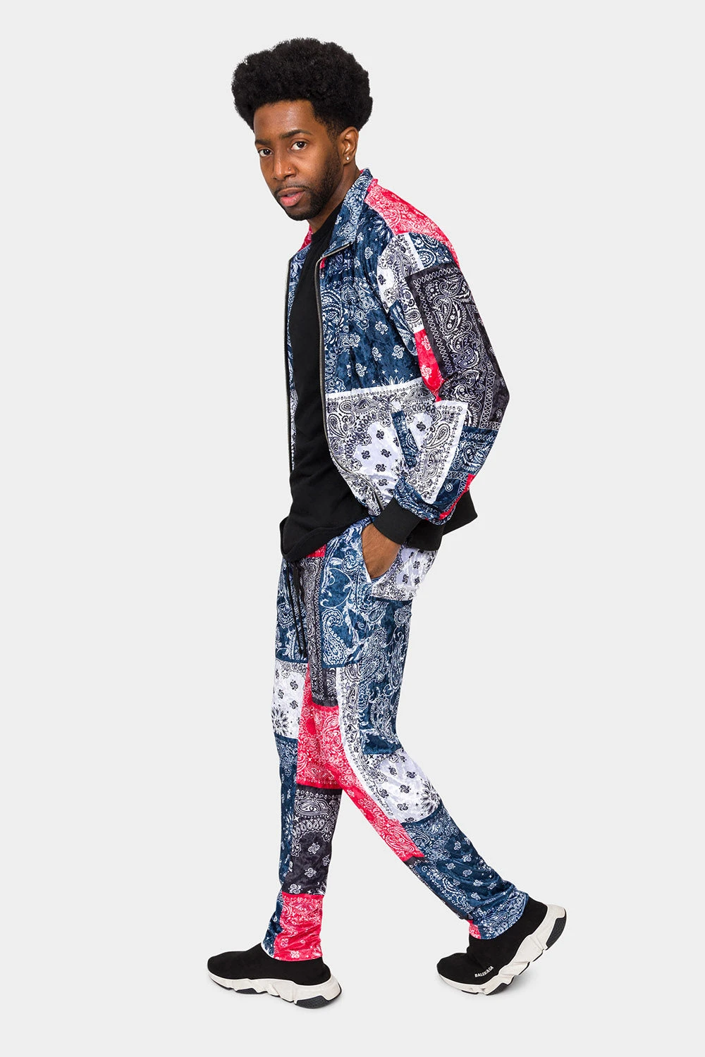 Bandana Paisley Velvet Velour Track Suit 4 Bandana Paisley Velvet Velour Track Suit - Image 2