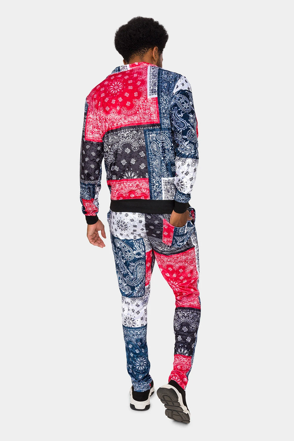 Bandana Paisley Velvet Velour Track Suit 5 Bandana Paisley Velvet Velour Track Suit - Image 3