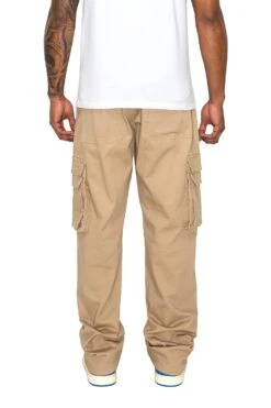 Men's Baggy Relaxed Fit Multiple Pocket Cargo Pants -Victorious 0003 DL1479 KHAKI 4
