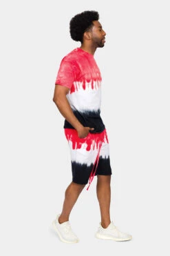 Colorblock Tie Dye Cotton Shirt Shorts Set 17 Colorblock Tie Dye Cotton Shirt Shorts Set -Victorious 0003 JS56 TS7416 RDB 4