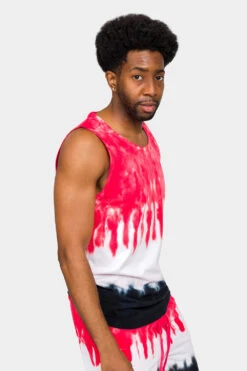 Colorblock Tie Dye Cotton Tank Top -Victorious 0003 TT86 RDB 4