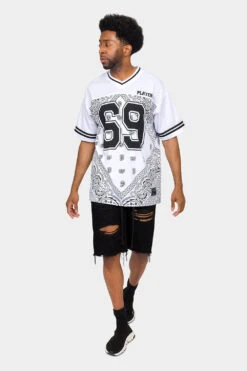 Bandana Paisley 69 Football Jersey -Victorious 0004 FJ13 WHT 5