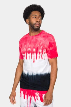 Colorblock Tie Dye Cotton Shirt Shorts Set 18 Colorblock Tie Dye Cotton Shirt Shorts Set -Victorious 0004 JS56 TS7416 RDB 5