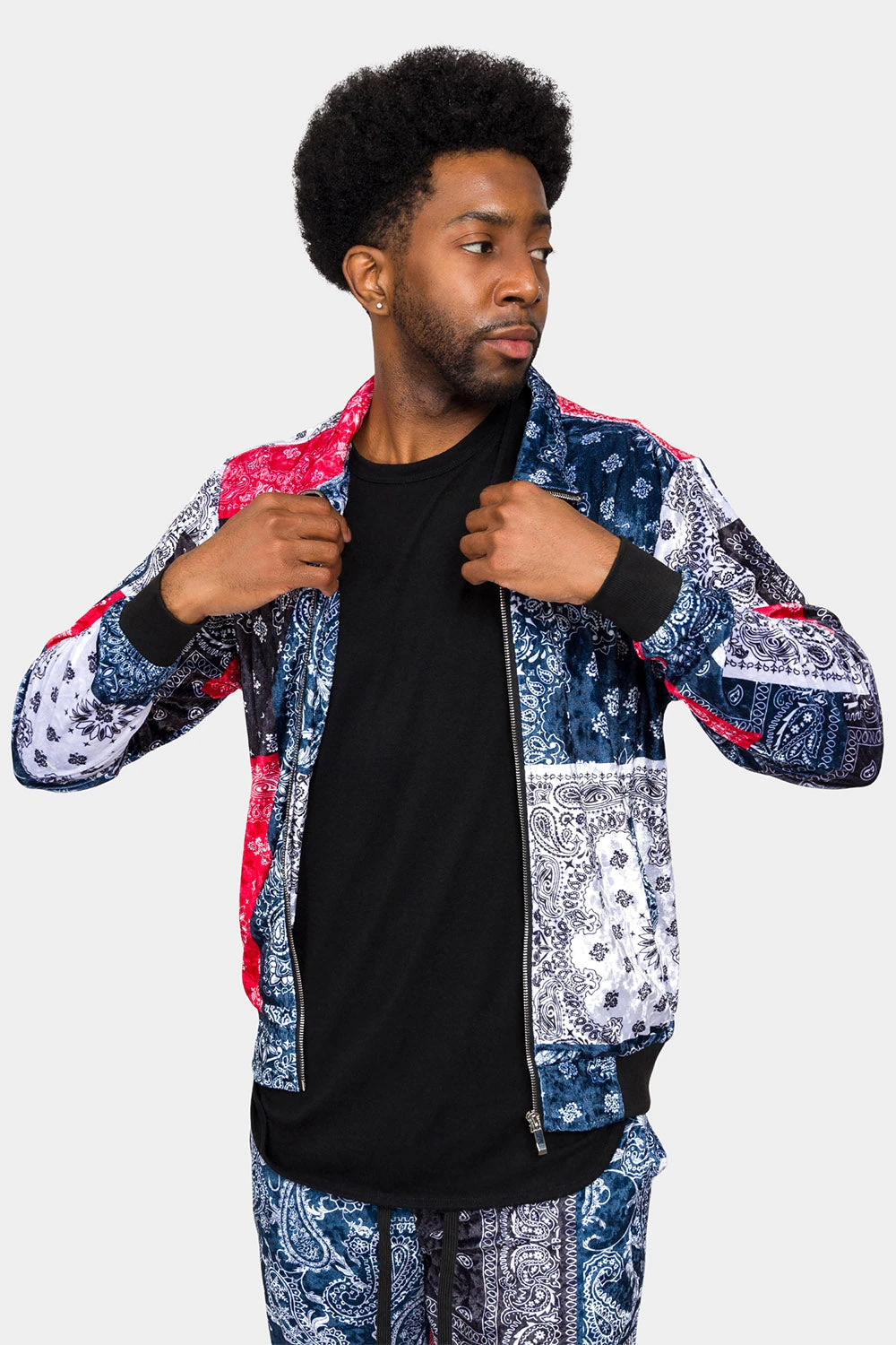 Bandana Paisley Velvet Velour Track Suit 7 Bandana Paisley Velvet Velour Track Suit - Image 5