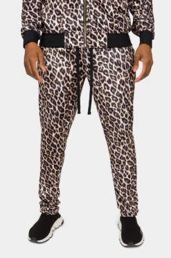 Leopard Velvet Velour Track Suit -Victorious 0005 ST862 BRN 6