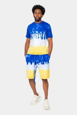 Colorblock Tie Dye Cotton Shirt Shorts Set 20 Colorblock Tie Dye Cotton Shirt Shorts Set -Victorious 0006 JS56 TS7416 ROG 1