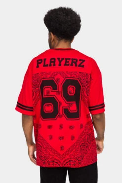Bandana Paisley 69 Football Jersey -Victorious 0007 FJ69 RED 3