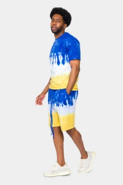 Colorblock Tie Dye Cotton Shirt Shorts Set 21 Colorblock Tie Dye Cotton Shirt Shorts Set -Victorious 0007 JS56 TS7416 ROG 2