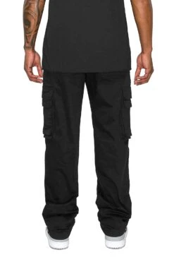 Men's Baggy Relaxed Fit Multiple Pocket Cargo Pants -Victorious 0009 DL1479 BLACK 3