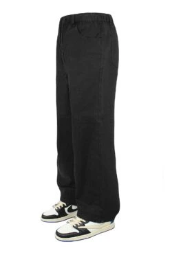 Men's Essential Baggy Fit Open Bottom Jogger Pants 23 Men's Essential Baggy Fit Open Bottom Jogger Pants -Victorious 0009 JG814 BLACK 2