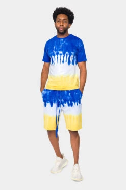 Colorblock Tie Dye Cotton Shorts 21 Colorblock Tie Dye Cotton Shorts -Victorious 0009 JS56 ROG 5