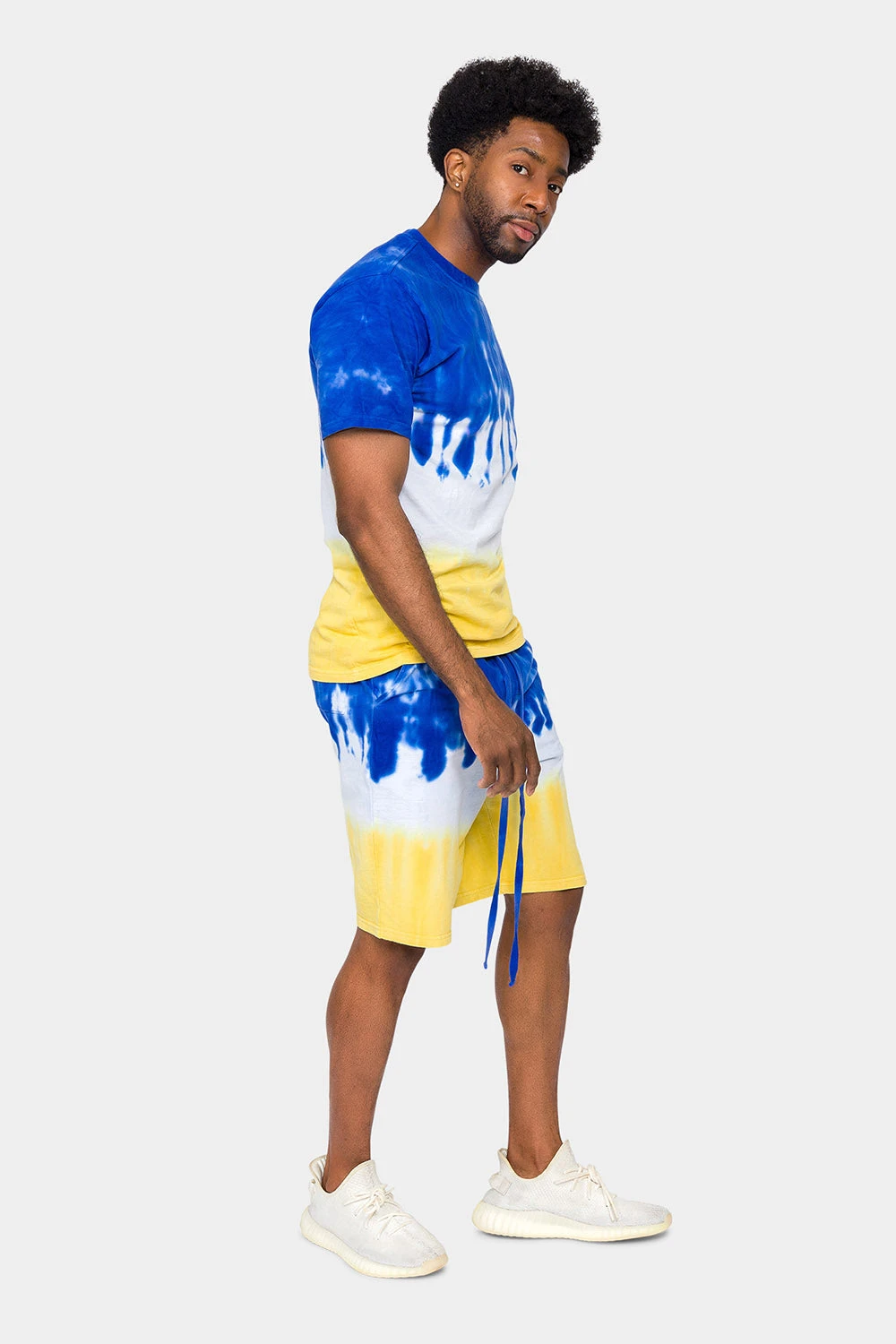 Colorblock Tie Dye Cotton Shirt Shorts Set 12 Colorblock Tie Dye Cotton Shirt Shorts Set - Image 10