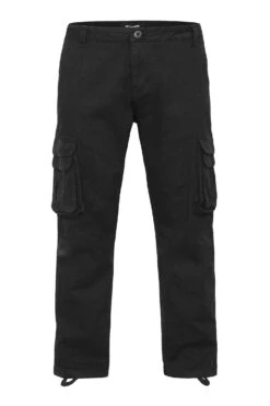 Men's Baggy Relaxed Fit Multiple Pocket Cargo Pants -Victorious 0010 DL1479 BLACK 4