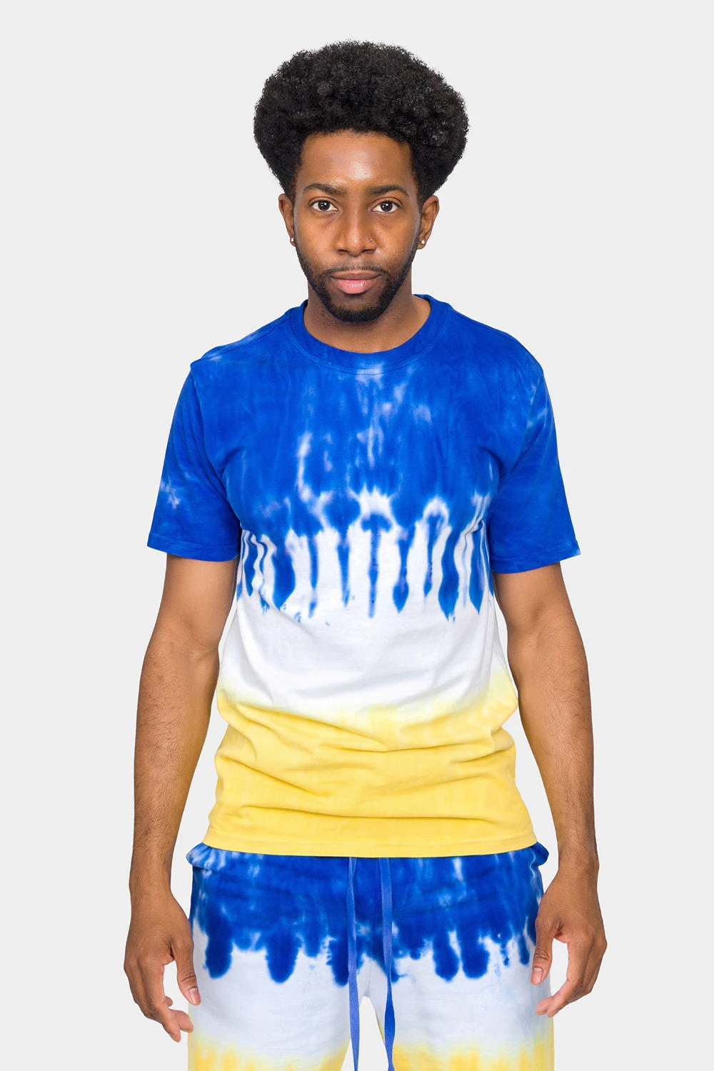 Colorblock Tie Dye Cotton Shirt Shorts Set 13 Colorblock Tie Dye Cotton Shirt Shorts Set - Image 11