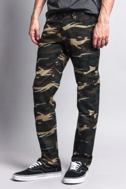 Men's Camo Slim Fit Pants -Victorious AR168 KHK 2