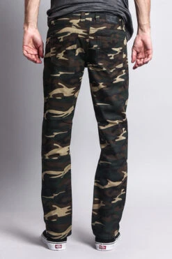 Men's Camo Slim Fit Pants -Victorious AR168 KHK 3