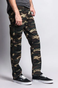 Men's Camo Slim Fit Pants -Victorious AR168 KHK 4
