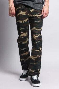 Men's Camo Slim Fit Pants -Victorious AR168 KHK 5
