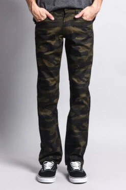 Men's Camo Slim Fit Pants -Victorious AR168 OLV 1