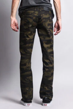 Men's Camo Slim Fit Pants -Victorious AR168 OLV 3