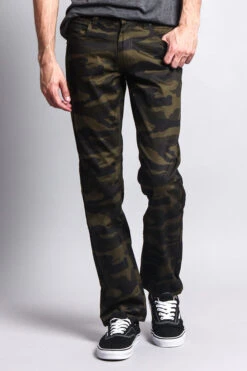 Men's Camo Slim Fit Pants -Victorious AR168 OLV 5