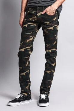 Men's Camo Skinny Jeans 28 Men's Camo Skinny Jeans -Victorious AR169 KHK 2