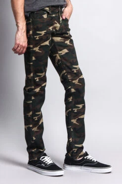 Men's Camo Skinny Jeans 30 Men's Camo Skinny Jeans -Victorious AR169 KHK 4