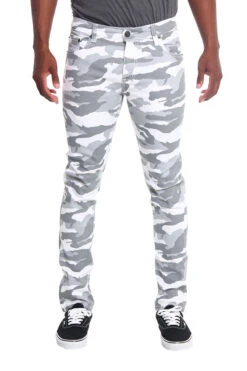 Men's Camo Skinny Jeans 36 Men's Camo Skinny Jeans -Victorious AR169 WHT 1