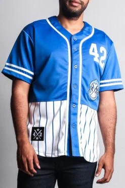 XXXX Pinstripe Block Baseball Jersey -Victorious BJ37 RBL 1