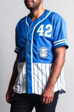 XXXX Pinstripe Block Baseball Jersey -Victorious BJ37 RBL 2