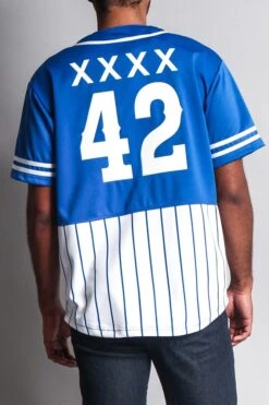 XXXX Pinstripe Block Baseball Jersey -Victorious BJ37 RBL 3