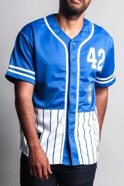 XXXX Pinstripe Block Baseball Jersey -Victorious BJ37 RBL 4
