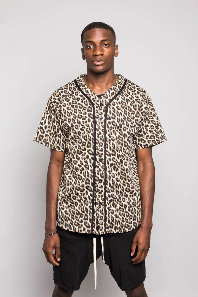 Leopard Print Baseball Jersey 3 Leopard Print Baseball Jersey