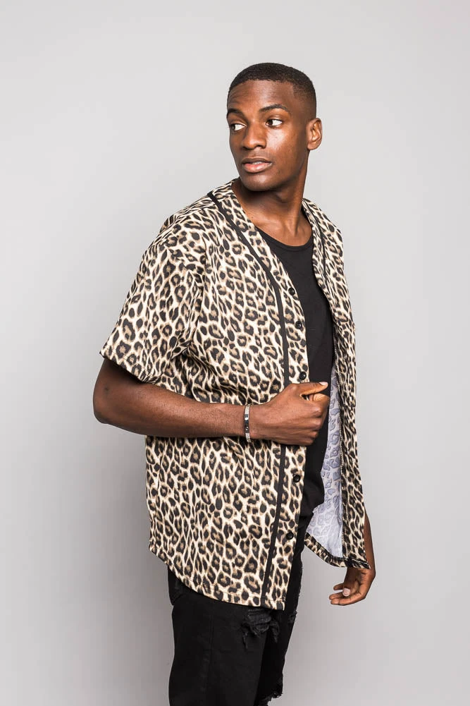 Leopard Print Baseball Jersey 6 Leopard Print Baseball Jersey - Image 4