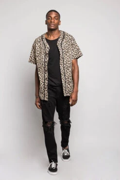 Leopard Print Baseball Jersey 13 Leopard Print Baseball Jersey -Victorious BJ45 BLP 6