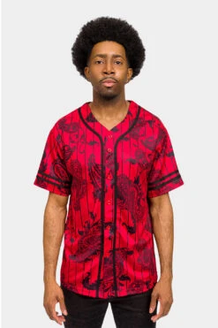 Essential Pinstripe Bandana Paisley Baseball Jersey