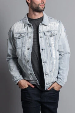 Scribbled Denim Jacket -Victorious DK107 LTI 5