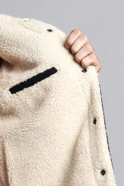 Faux Shearling Vest -Victorious DK113 BLK 6