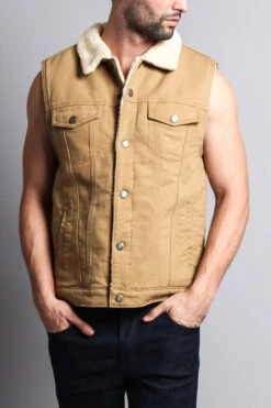 Faux Shearling Vest -Victorious DK113 WHE 5