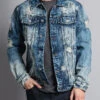Distressed Scribble Denim Jacket -Victorious DK120 IND 1