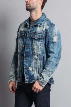 Distressed Scribble Denim Jacket -Victorious DK120 IND 2