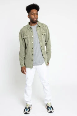 Distressed Denim Button Up Shirt Jacket -Victorious DK158 JAD 5 d71b7bc8 7b5b 4284 a953 cb7505edf8d5