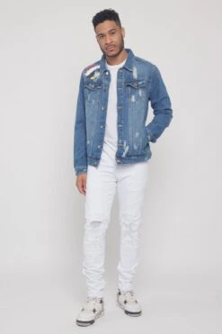 Colorful Painted Tiger Denim Jacket -Victorious DK165 IND 5