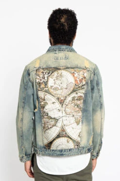 Global Map Denim Jacket -Victorious DK168 DSR 3