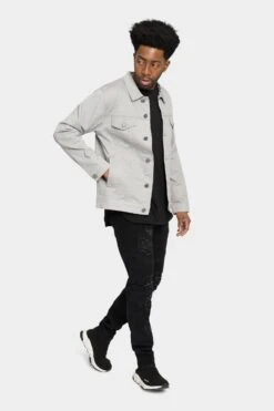 World Tour Colored Denim Jacket -Victorious DK192 GRY 6